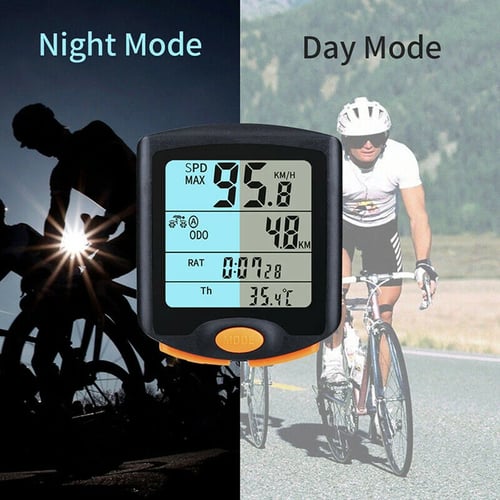 Bike Cycling Bicycle Cycle Computer Odometer Speedometer Backlight 