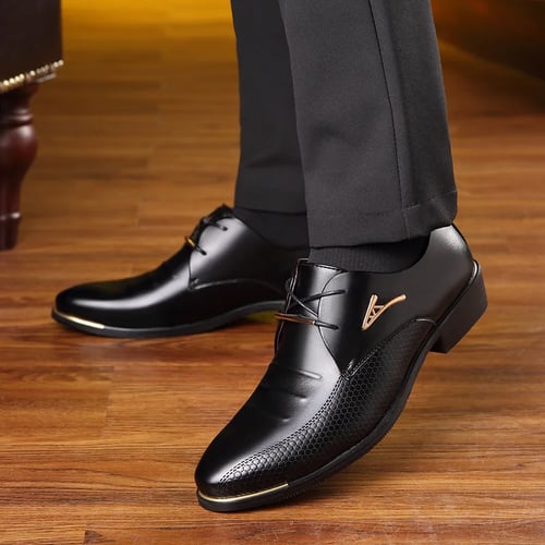 Mens Pointy Toe Wedding Slip On Nightclub Dress Formal Business Leather Shoes Sz