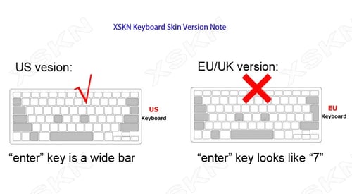 XSKN Hebrew Language Keyboard Cover Silicone Skin for old Macbook Air Pro 13 15 
