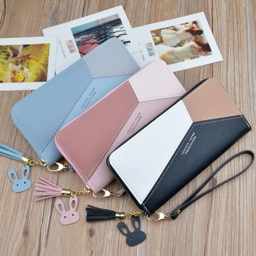 Women Long Fashion Leather Wallet Large Purse for ladies H