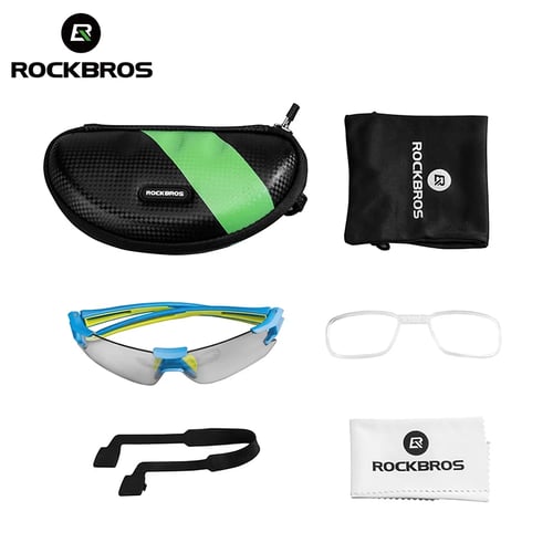 ROCKBROS Bike Photochromatic Glasses Outdoor Cycling Rimless Sunglasses UV400 