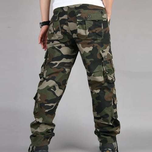 Men Camouflage Shorts Pocket Combat Pants Military Cargo Camo Army Trousers New