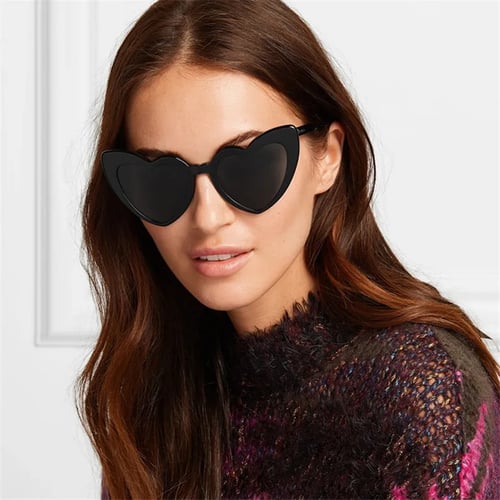 Women Lovely Heart Sunglasses Cat Eye Gift Heart Shape Sun Glasses UV400 Fashion 