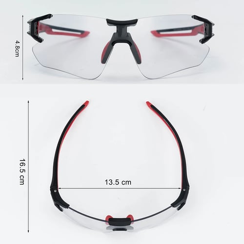 ROCKBROS Photochromic Cycling Sports Rimless Sunglasses Eyewear UV400 Goggles 