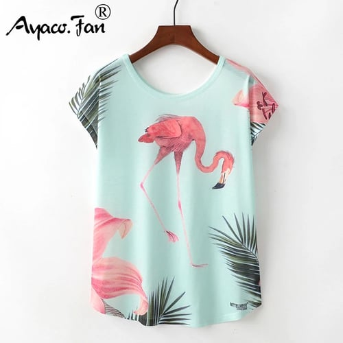 Flamingo Fun Girls Print Summer T-Shirt/Knit ~ Unicorn 