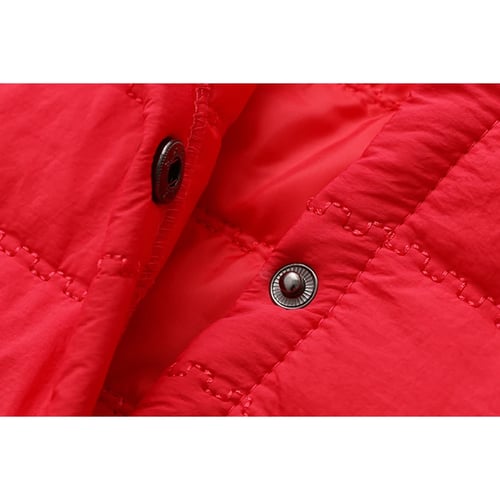 Women Cotton Long Padded Coat Outwear Plus Size Thin Red Wadded Winter Jackets 