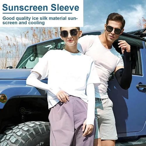 Ice Silk Sunscreen Cuff Summer Outdoor Riding Running Sports Cool Arm Sleeves