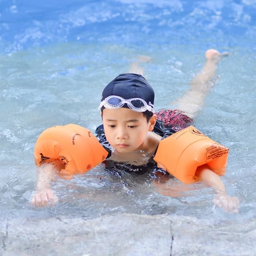 2PCS Kids Inflatable Safety Swimming Arm Bands Roll Up Armbands Pool Beach Float 