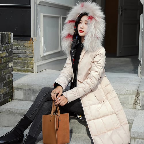 2019 Winter Women S Parkas Jacket Fashion Fur Collar Hooded Thick Long Down Russian Snow Her Coat Jackets Coat Jackets Parkas, Womens Fur Collar Coat Jacket
