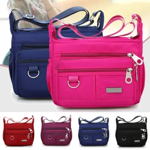 Women Multi Pocket Messenger Cross Body Handbag Ladies Hobo Bags Shoulder Bag 