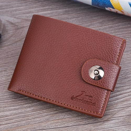 Designer Mens Wallet Leather Pu Bifold Short Wallets Men Hasp Vintage Male Purse