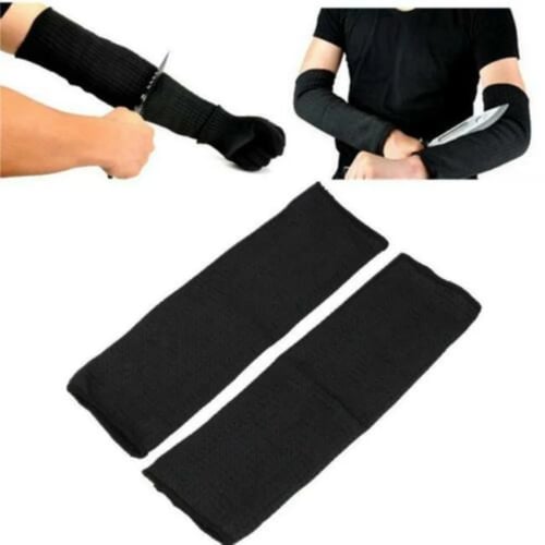 2Pcs Protective Sleeve Arm Guard Bracers Steel Wire Cut Resistant Safety Armband 