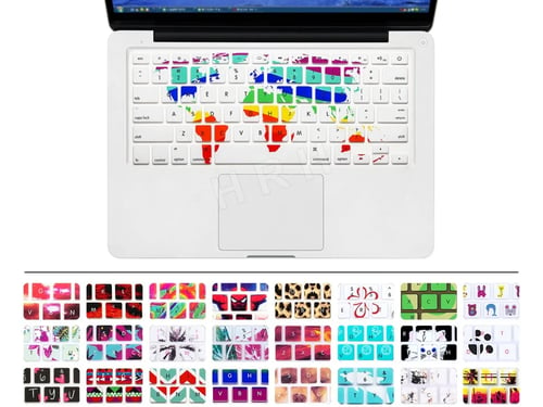 Rainbow Design Keyboard Cover Keypad Skin For MacBook Air 11"/ White Pro 13 15" 