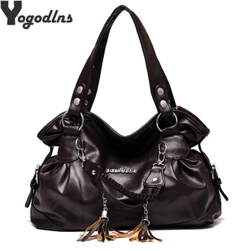 Women Hobo Crossbody Bag Tassel Handbags Female Shoulder Bag
