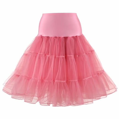 Retro Short Petticoat Crinoline Tulle Underskirt Rockabilly Skirt Slip Net Swing 