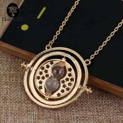 Harry Potter Hermione Converter Time Turner Sand Spin Necklace Pendant Retro New 