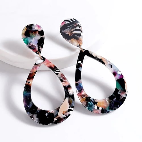 2018 Bohp Resin Water Statement Dangle Earrings Stud Earrings Women Ladies Girls