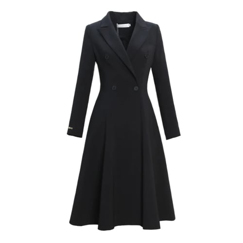2020 Autumn Double Ted Trench Coat, Trench Coat With Flared Skirt