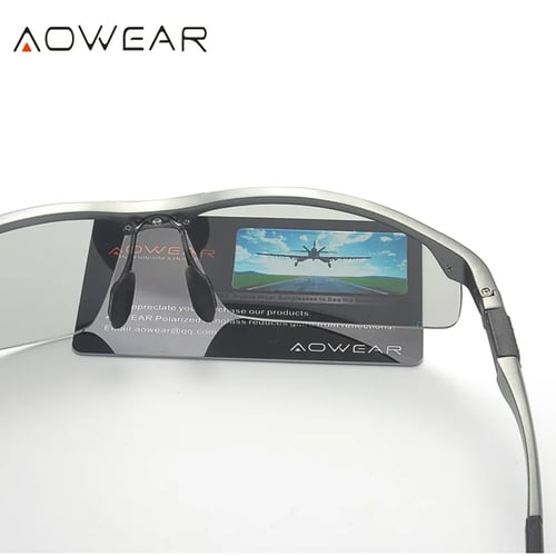 Aluminium Polarized Photochromic Sunglasses Men Driving Chameleon Sports Eyewear