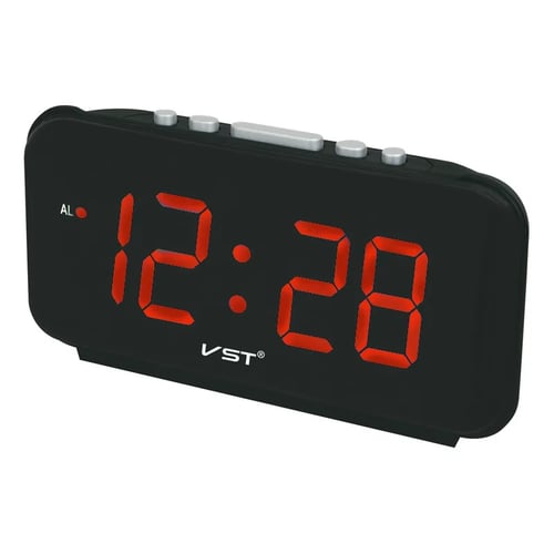 Number Desk Clocks Ac Power Eu Plug, Red Led Alarm Clock