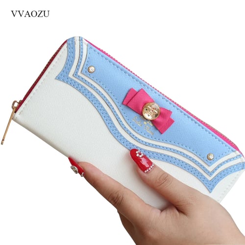 Anime Sailor Moon Wallet Two-Fold Purse Long Clutch Bags Women Girls Handbag New 