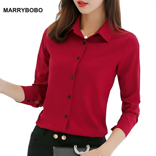 Women Fashion Formal Thin Straight Long Sleeve Shirt Casual Polo Blouse  Plus Size