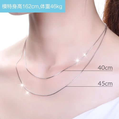 Authentic 100 925 Sterling Silver Jewelry Necklace With Chain 45cm For Women Girl Fine Jewelry Wholesale Buy Authentic 100 925 Sterling Silver Jewelry Necklace With Chain 45cm For Women Girl Fine Jewelry Wholesale