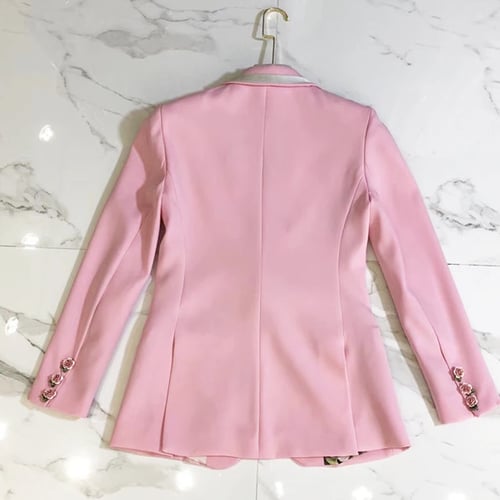 Dismissal Twisted pause HIGH STREET Newest Fashion 2021 Designer Blazer Women's Long Sleeve Floral  Lining Rose Buttons Pink Blazer Outer Jacket - buy HIGH STREET Newest  Fashion 2021 Designer Blazer Women's Long Sleeve Floral Lining
