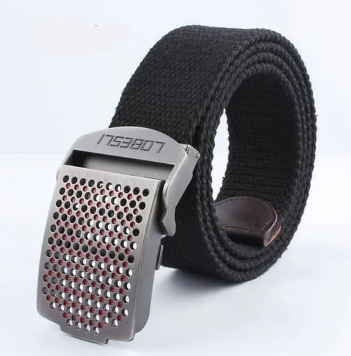 Canvas Belt With Skull Knitted Men Women Outdoor Tactical Strap Belt Gift 