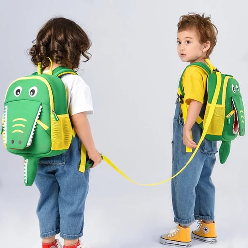 Toddler kids Dinosaur Backpack Book Bags with Safety Leash for Boys Girls Style:5 Red 