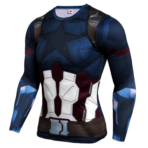 Men’s Marvel Compression Armour Base Layer Top Superhero Spiderman  T-shirt 