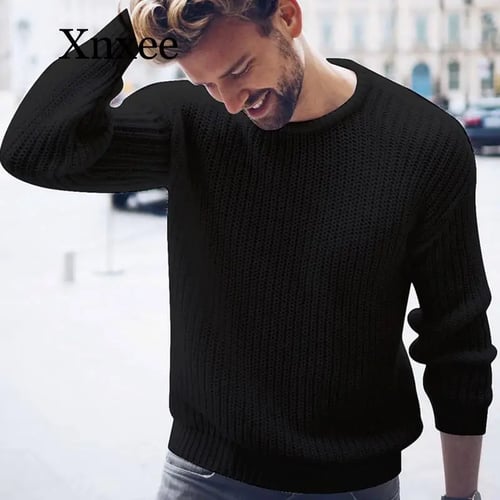Fashion Sweaters Knitted Sweaters NA-KD Knitted Sweater black casual look 