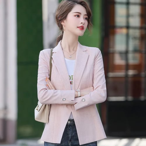 Plus Size Womens Denim Coat Formal Jean Jacket Slim Fit Blazer Office Lady Tops 
