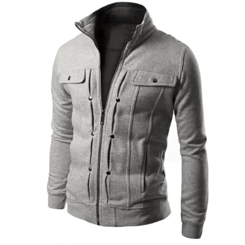 Fashion Mens Slim Designed Lapel Cardigan Coat Jacket Tops 