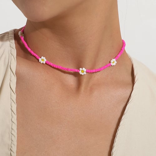 Vintage Daisy Flower Bib Chain Statement Women Girls Choker Necklace Jewelry