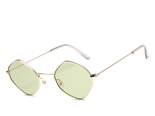 Womenmen Vintage Small Rectangle Sunglasses Metal Frame Hip 