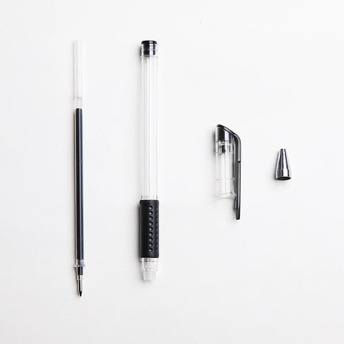 8 Pcs/set Black ink Gel Pen 0.5mm Writing Neutral Pens Simple pen for 