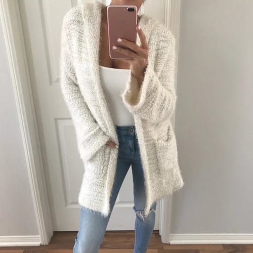 Winter Womens Fleece Sweater Knitwear Jumpers Pullover Warm Outwear Casual Tops
