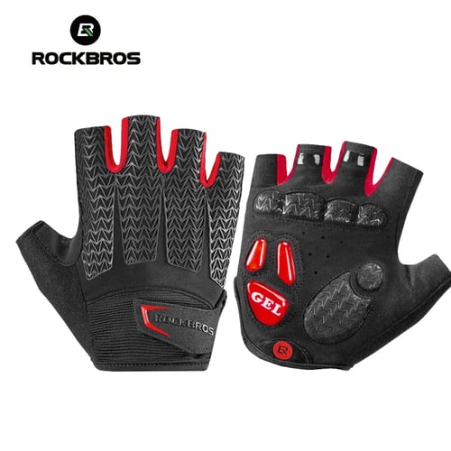 RockBros Summer Cycling Half Finger Gloves Bike Short Shockproof Gloves 