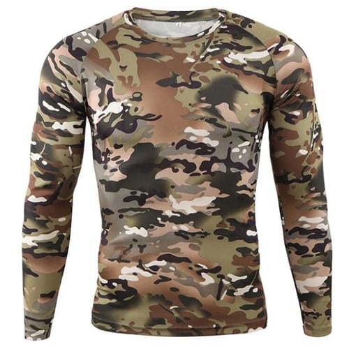 Mens Tactical T-Shirt Short Sleeve Army Camouflage Quick dry Casual Shirt Hiking
