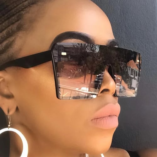 Square Style Oversize Design Sunglasses For  Men Women Acrylic Lenses Materials 