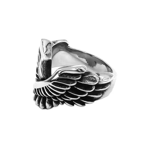 Ring Mens Biker Gothic Eagle Wings Eagle Wings Punk Rocker Solid Stainless Steel 