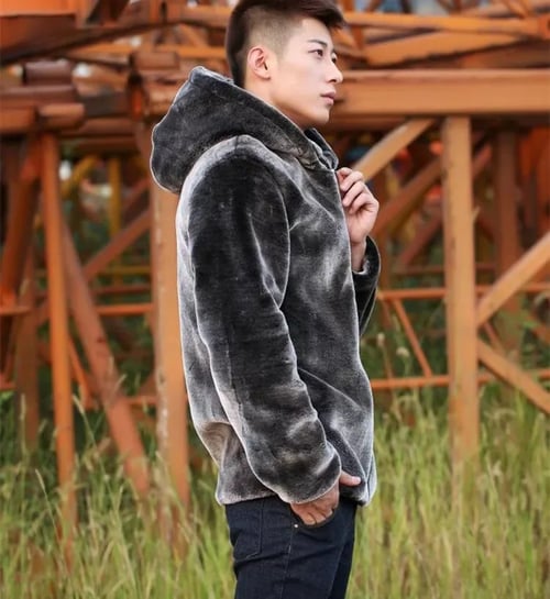Fashion Winter Mens Faux Fur Mink, Mens Faux Fur Mink Coat