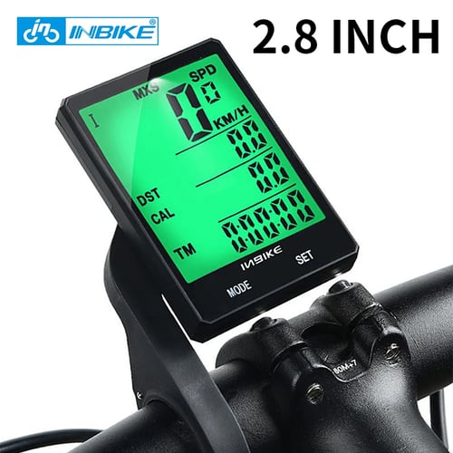 2.8'' Wired/Wireless Cycle Bicycle Computer Bike Speedometer Odometer Waterproof 