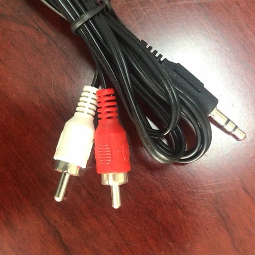 red and white av audio to headphone jack