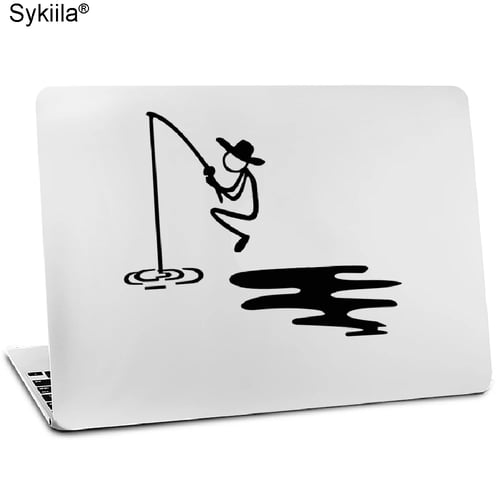 white apple laptop sticker