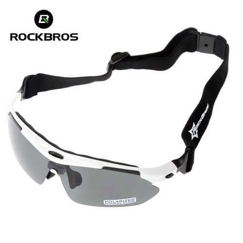 ROCKBROS Polarized Cycling Glasses Eyewear Bike Goggles Fish Sunglasses 5 Lenses 