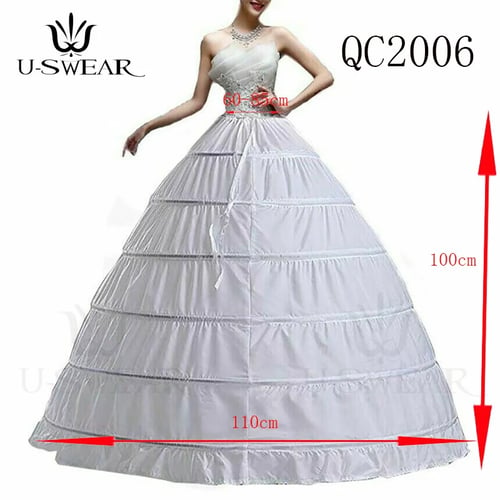 3-Hoop Waist Yarnless Pettiskirt Bridal Wedding Dress Skirt Party Prom Petticoat 