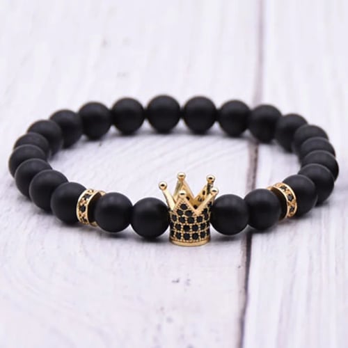 Pulsera De Homme Crown Beads Pulsera Femme Men Joyería Pulsera De Homme Crown Beads Pulsera Femme Men Joyería