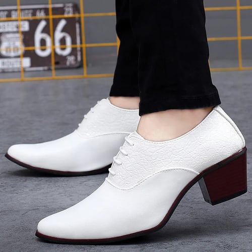 Oxford Men's Dress Formal Business Chunky heels Wedding Elegant Groom shoes new